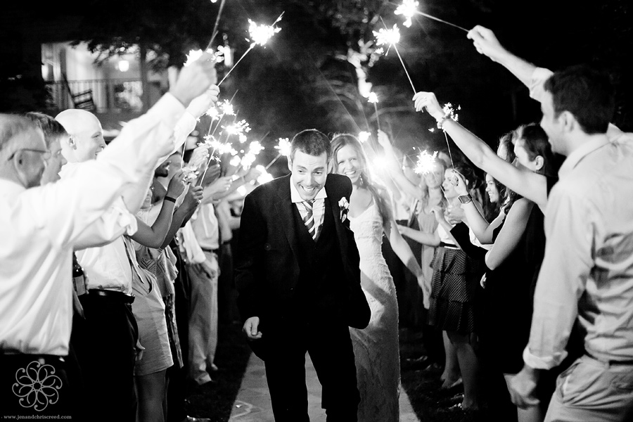 Sparkler wedding exit