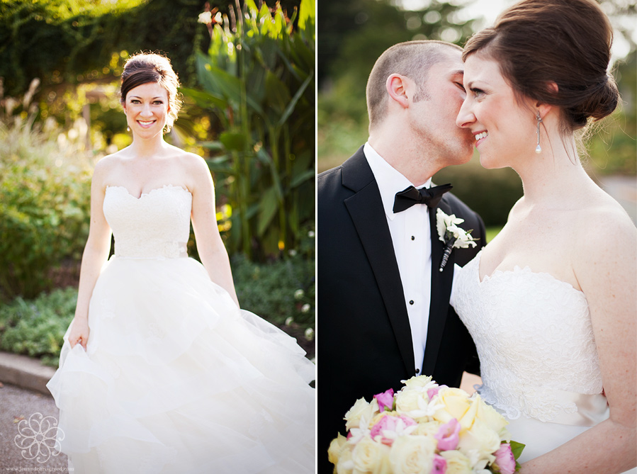 bride at memphis botanical gardens