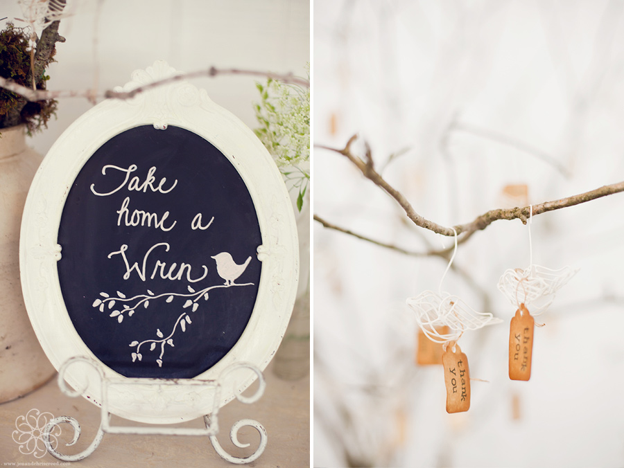 Bird ornament wedding favors