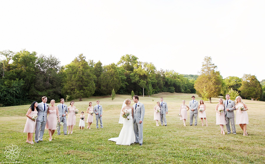 Wedding party outdoors