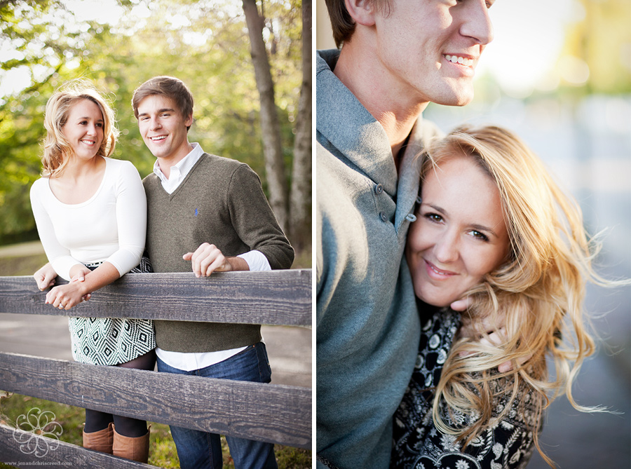 Outdoor engagement pictures in Nashville