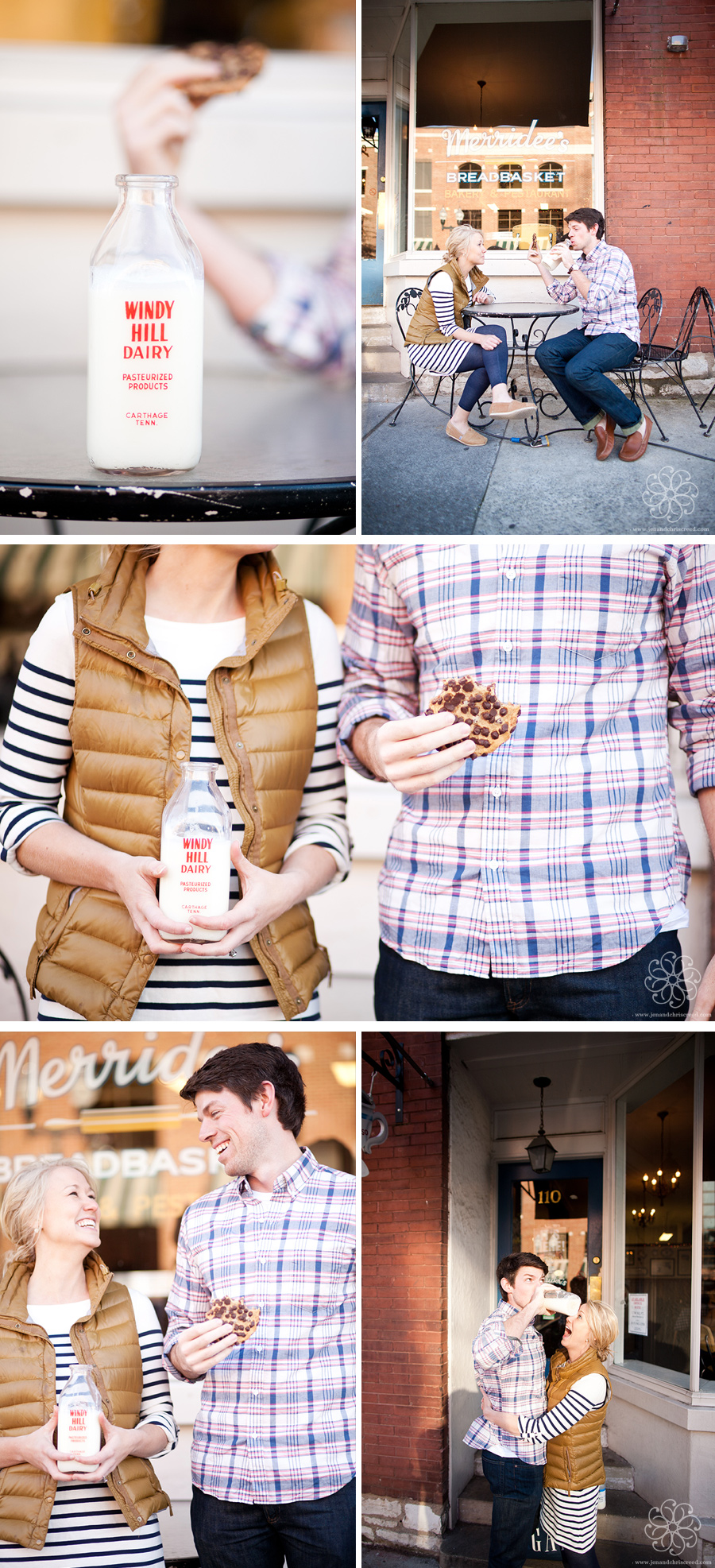 milk and cookies engagement session