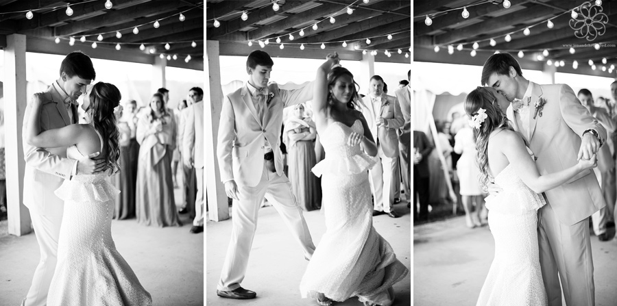 Bride and groom first dance