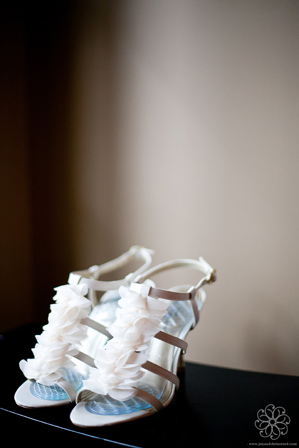 ruffled wedding shoes