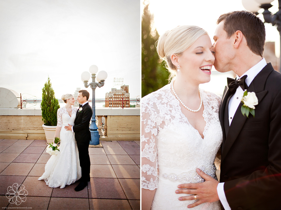 Rooftop wedding at the Peabody