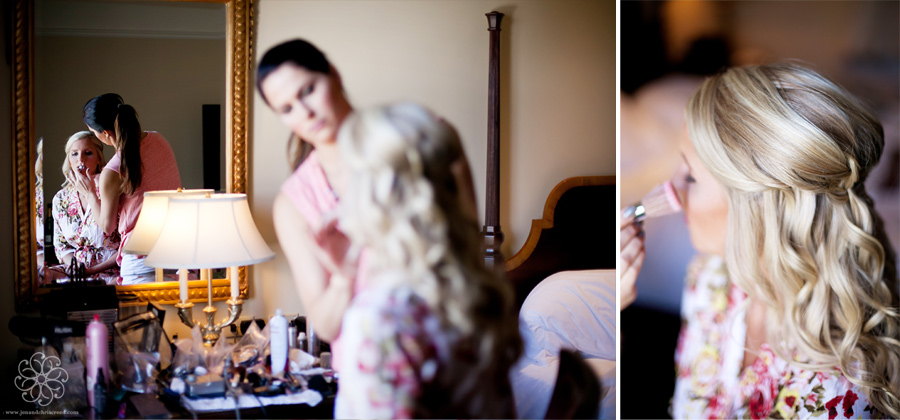 bride getting ready at the Hermitage Hotel