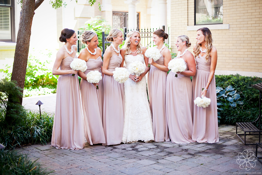 bridesmaids at the Cathedral of the Incarnation