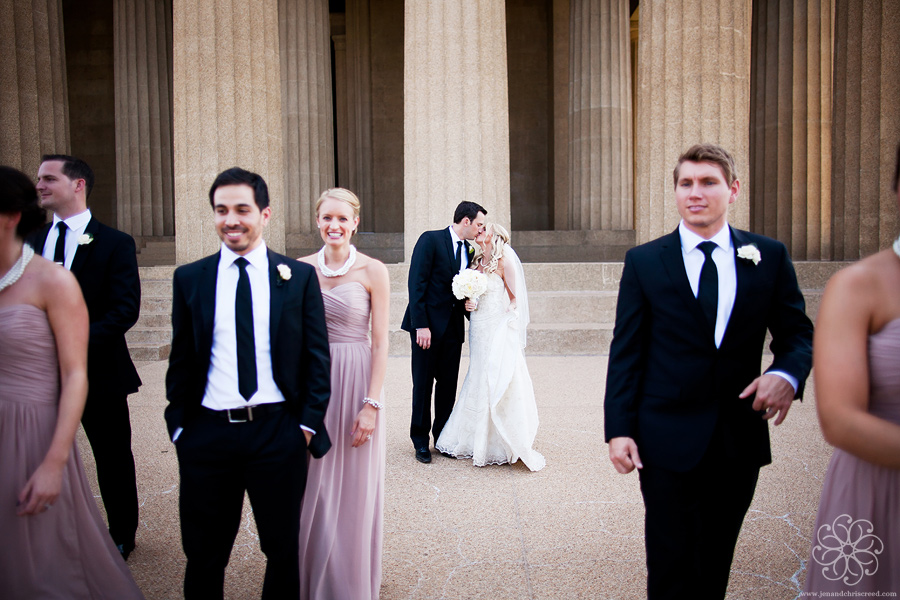 wedding party at the Parthenon