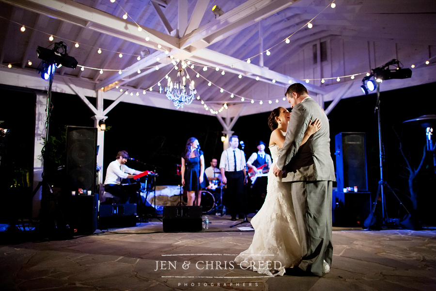 bride and groom first dance