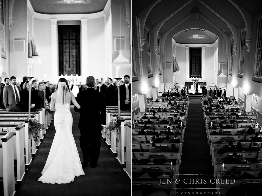 wedding ceremony at Woodmont Christian Church