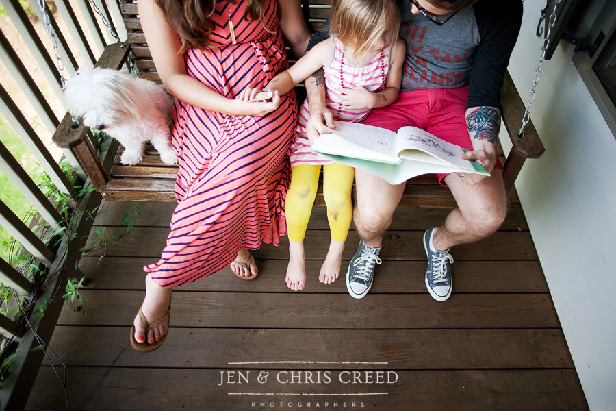 photos of family reading