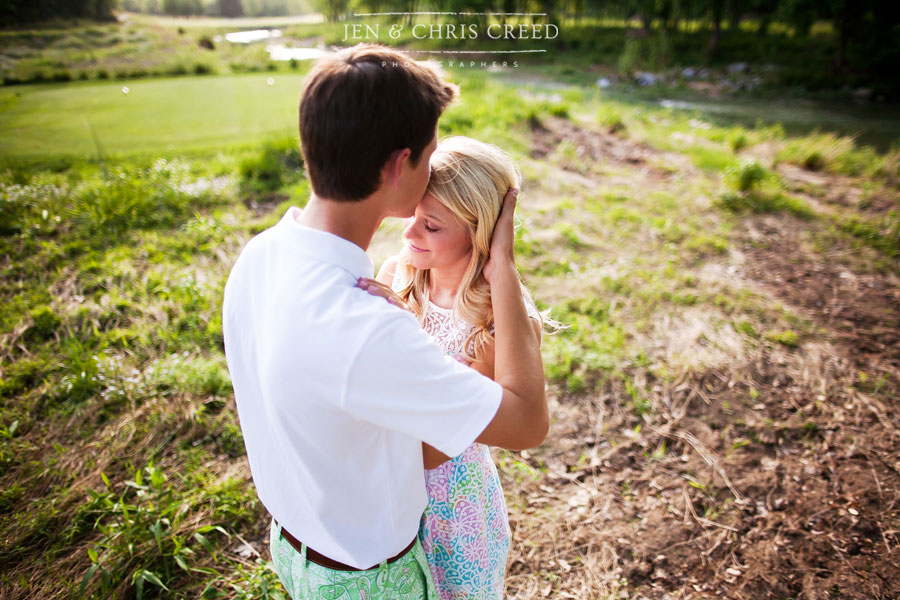 couple on a golf course