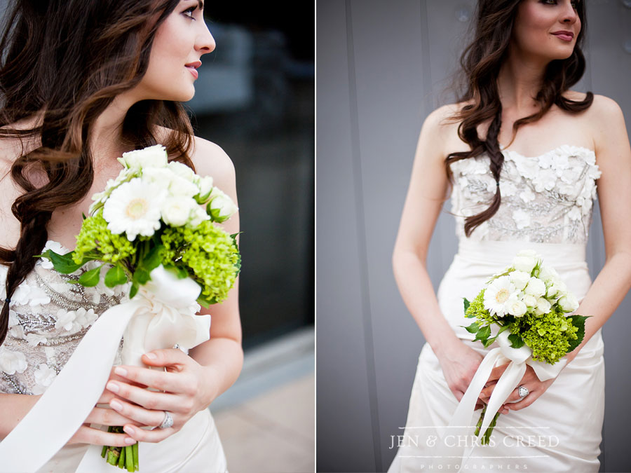ivory and green bouquet