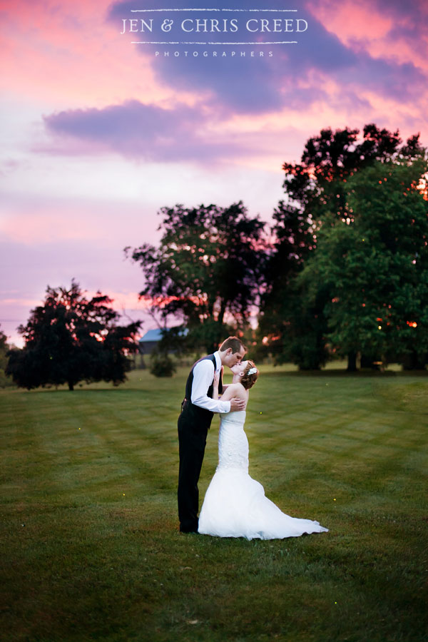 Equus Run wedding sunset