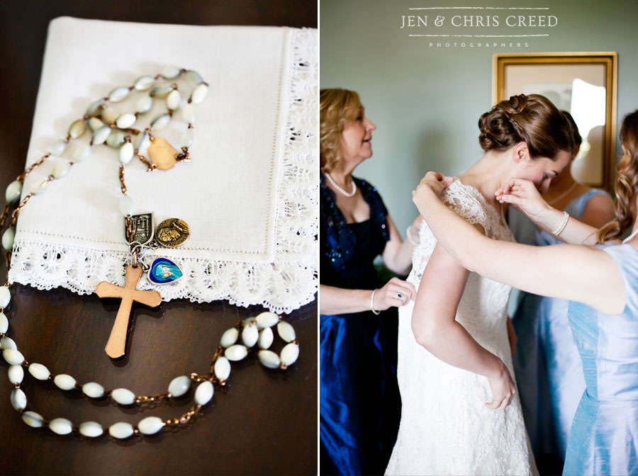 bride with rosary 