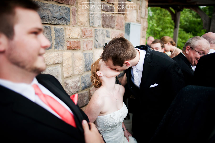 post wedding kiss