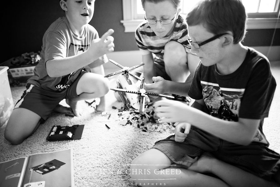 boys playing with legos