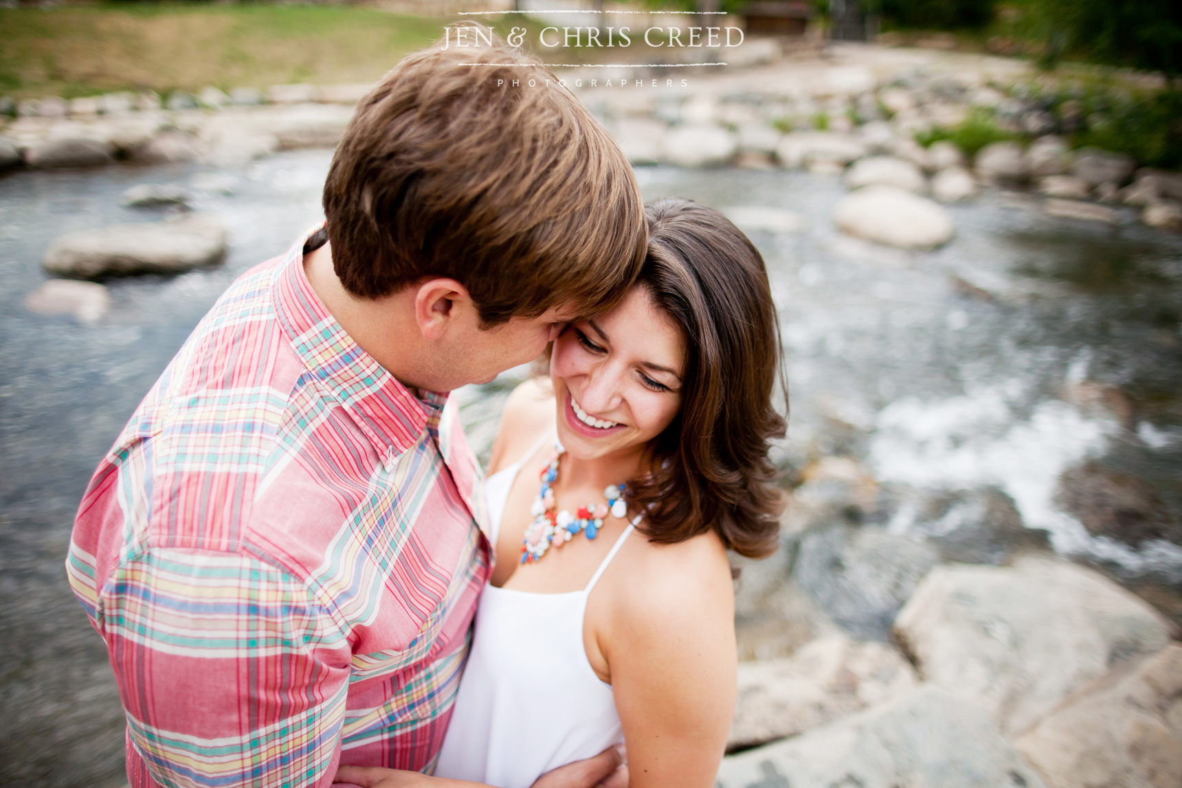 mountain stream engagement session