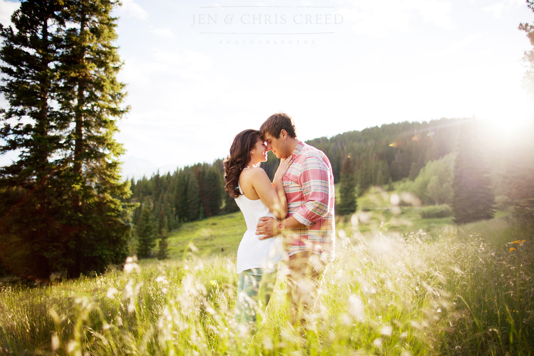 ski town engagement photos