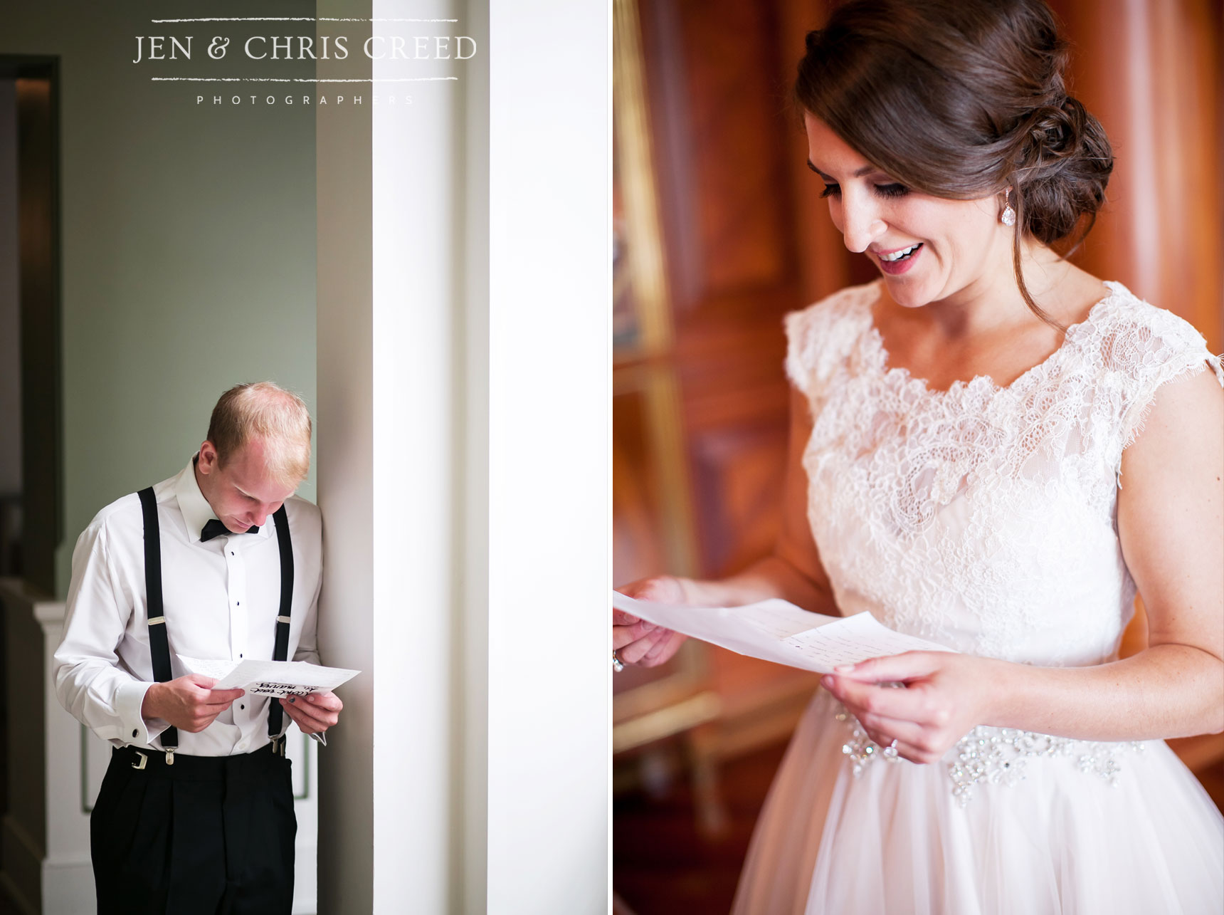 bride and groom wedding letters