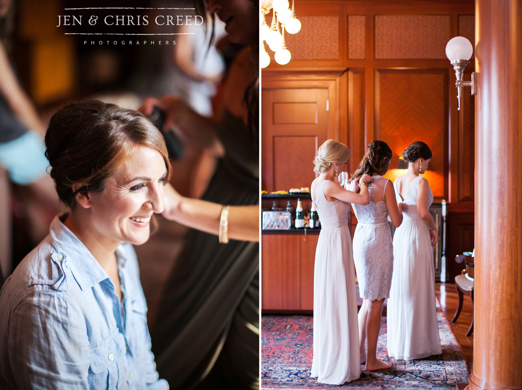 bridesmaids getting ready