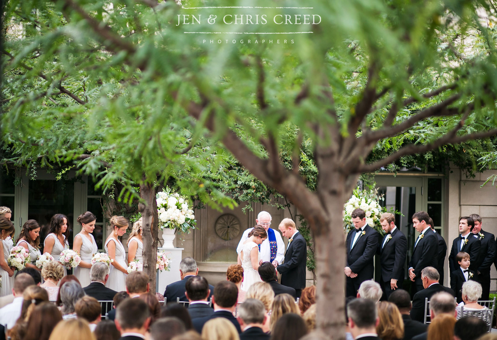 courtyard wedding ceremony