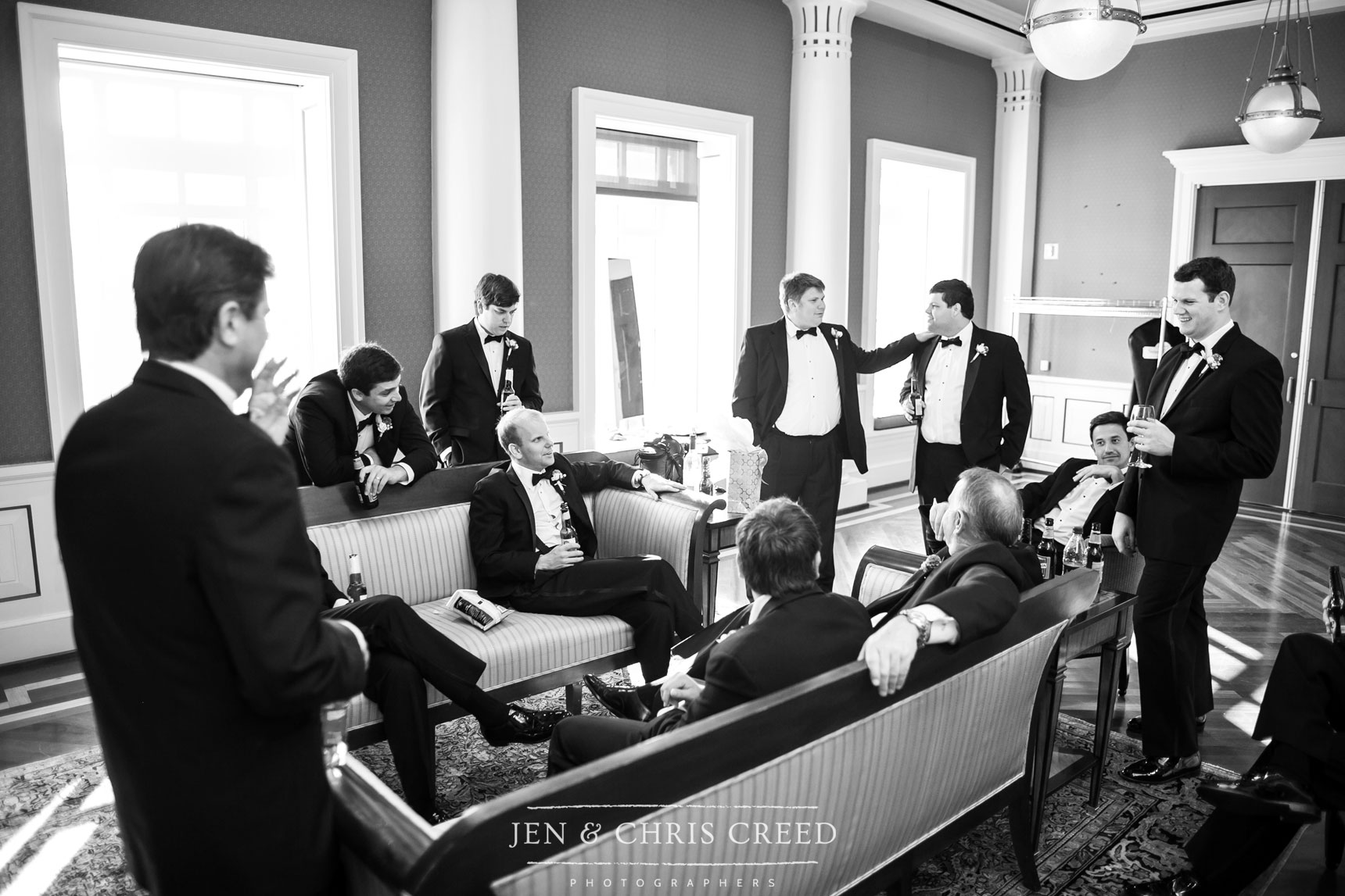groom and groomsmen at the Schermerhorn
