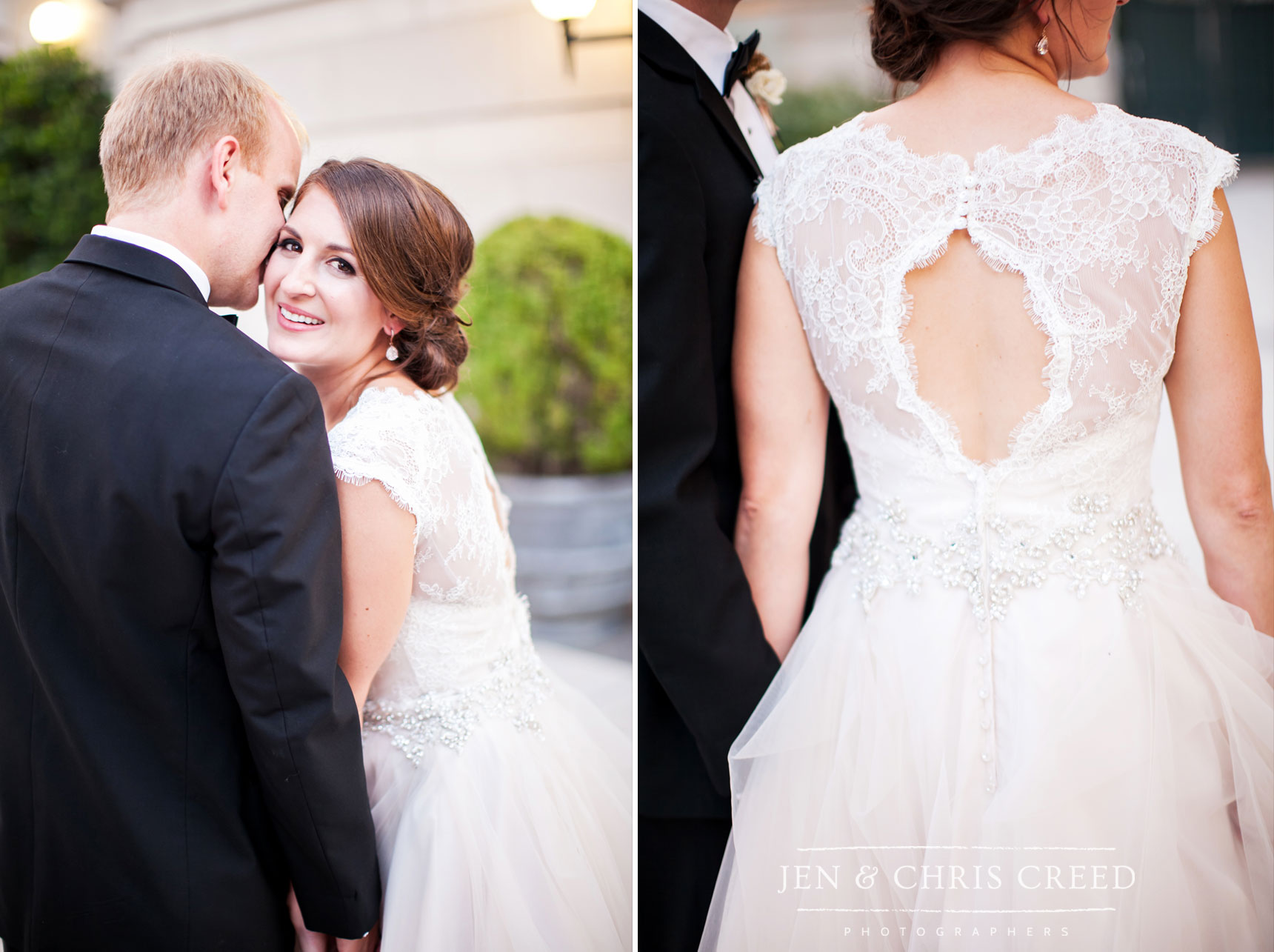 lace keyhole back wedding dress
