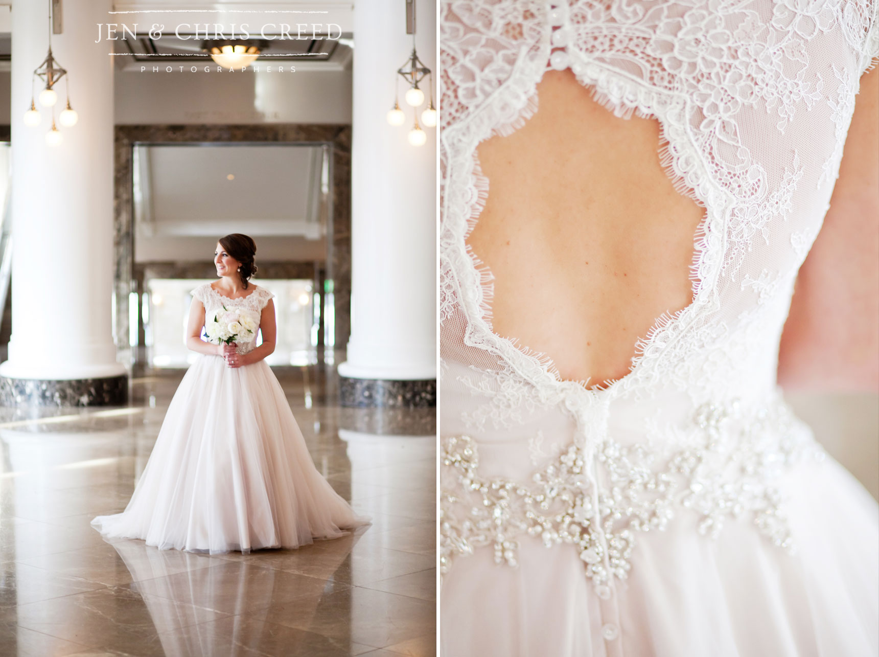 lace keyhole wedding dress