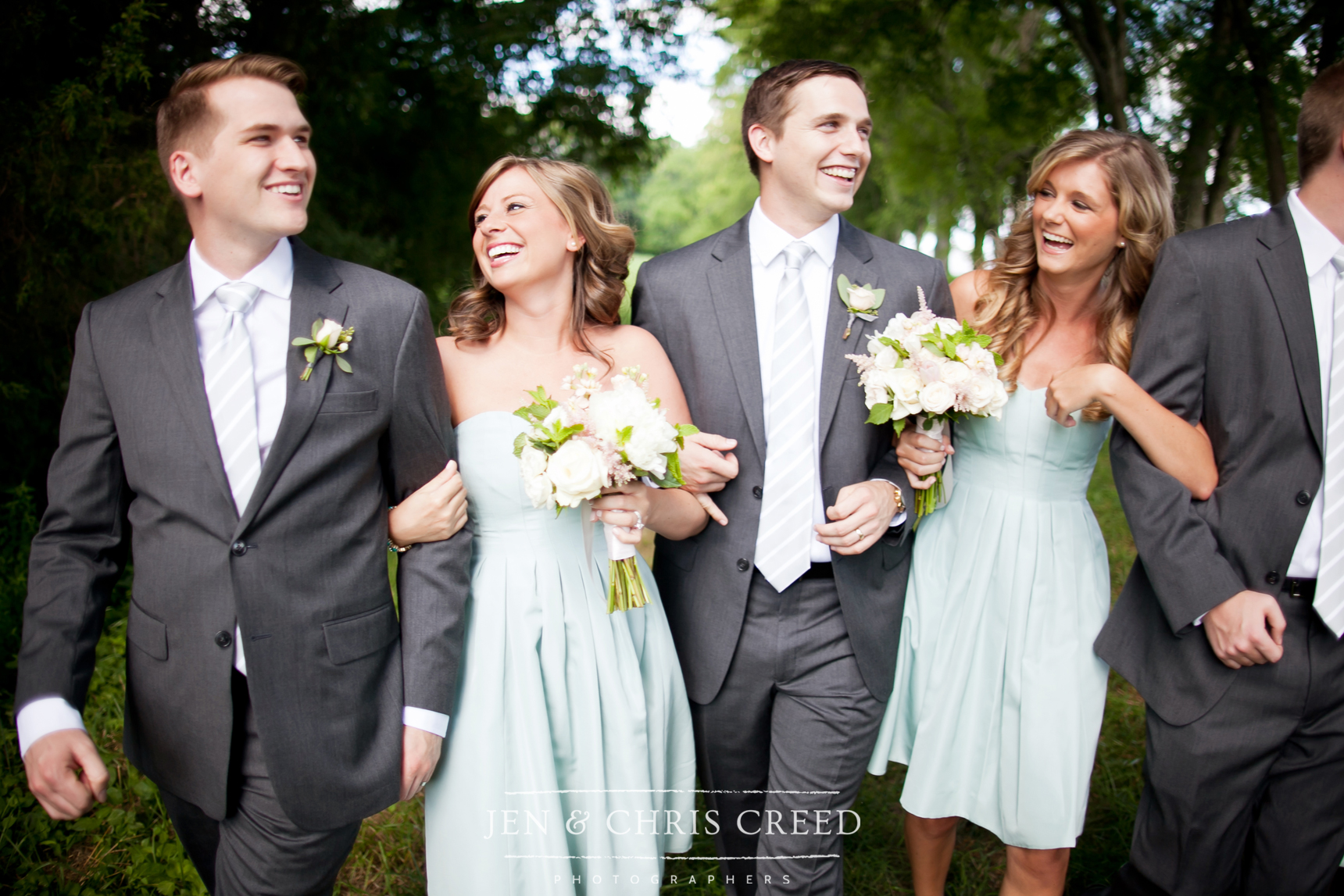 mint green and gray wedding