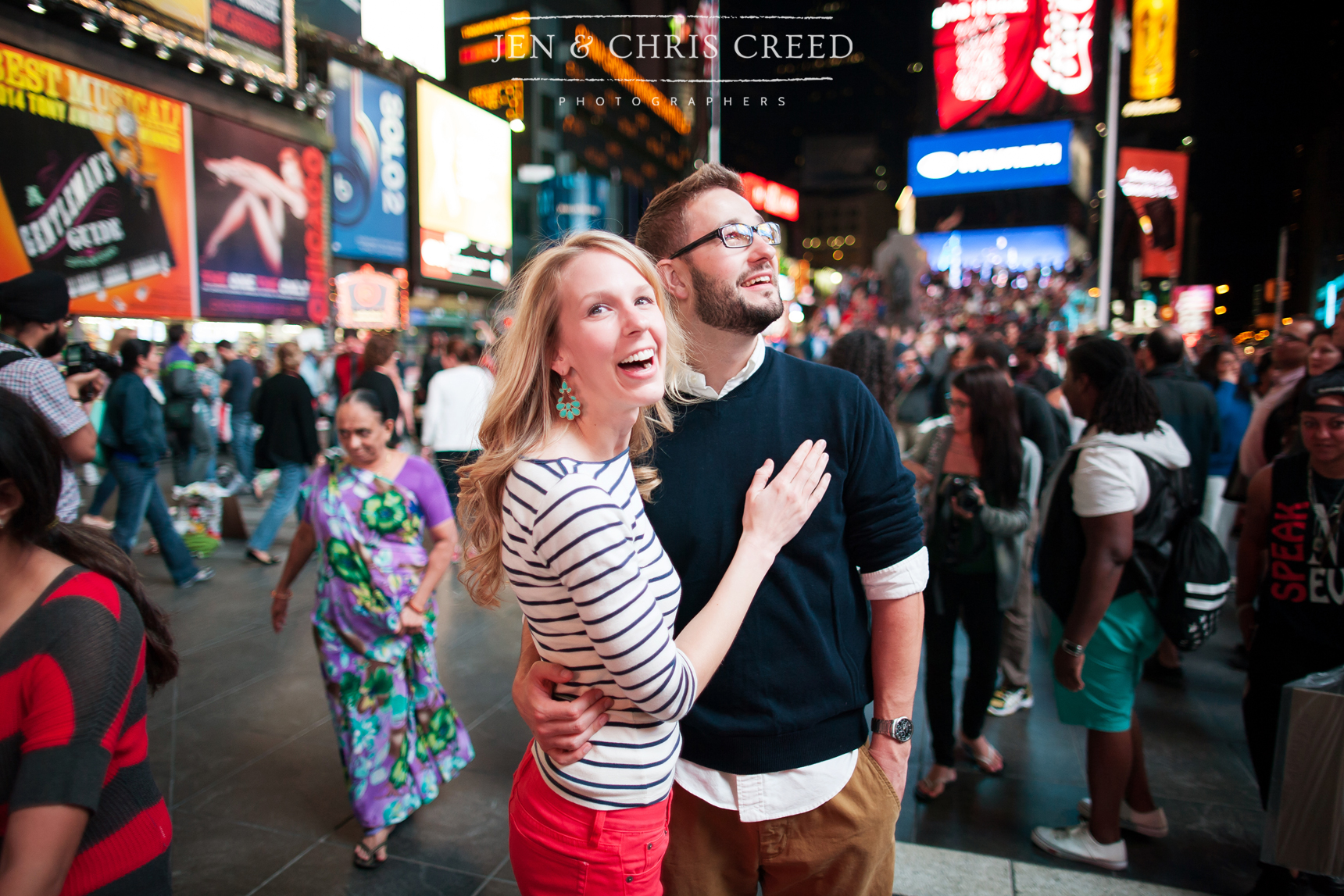 Times Square engagement photos