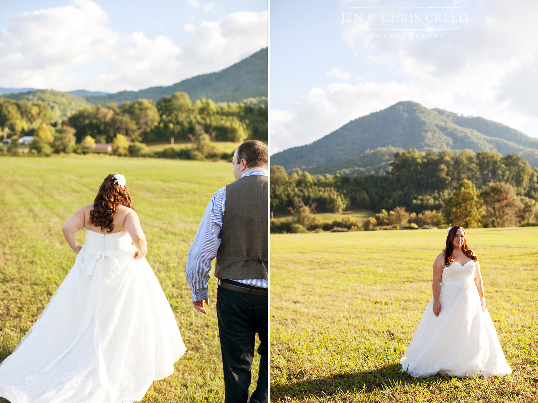 bride in the Great Smoky Mountains