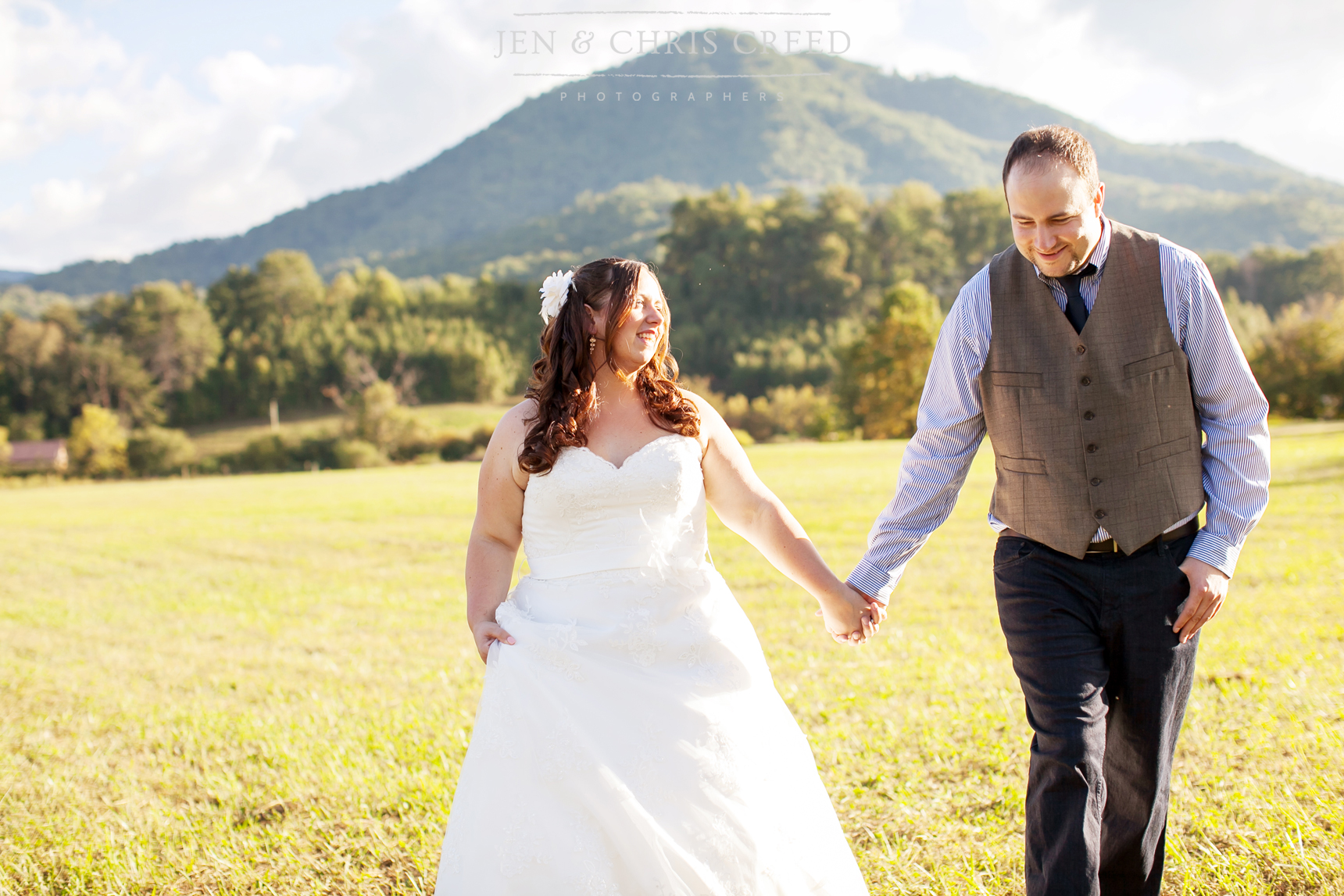 Smoky Mountain bride and groom