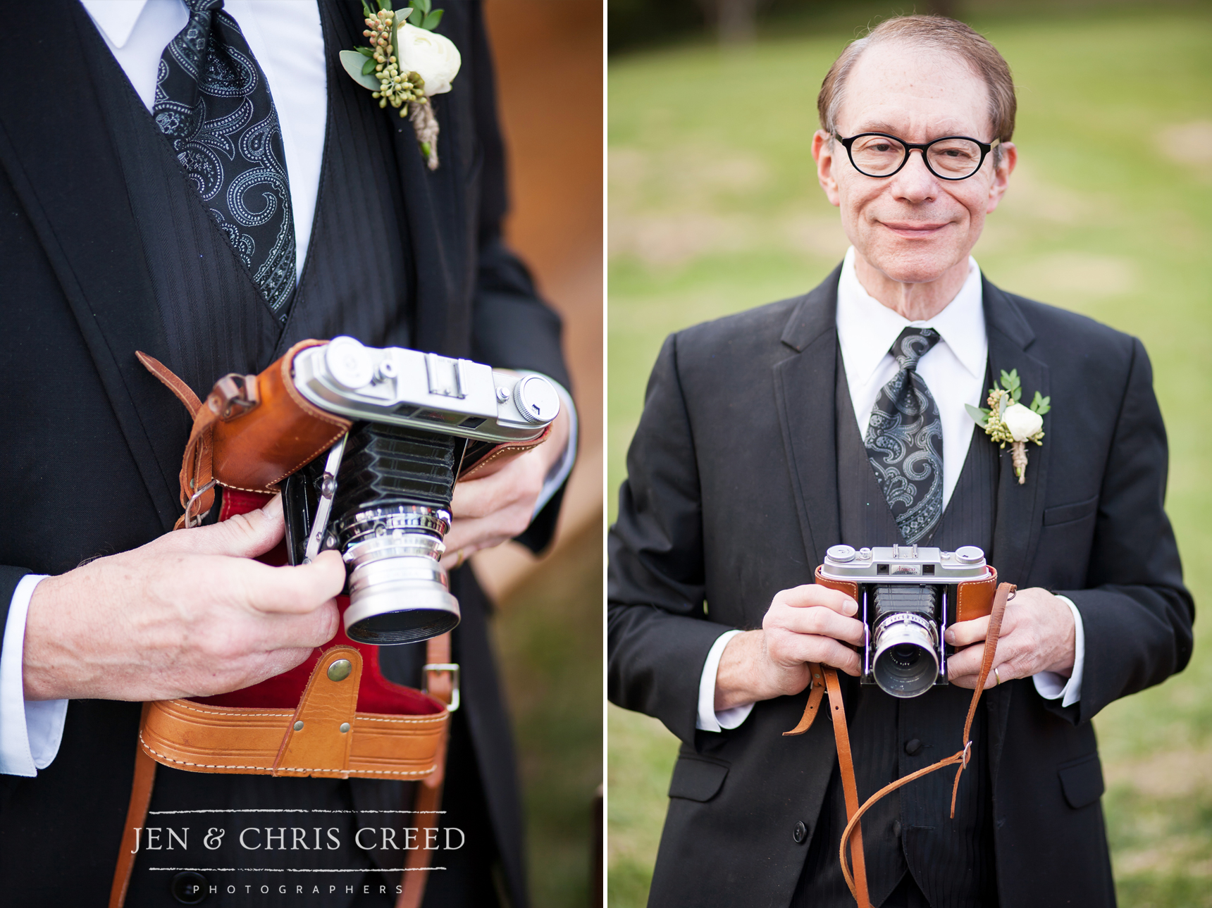 bride's dad with camera