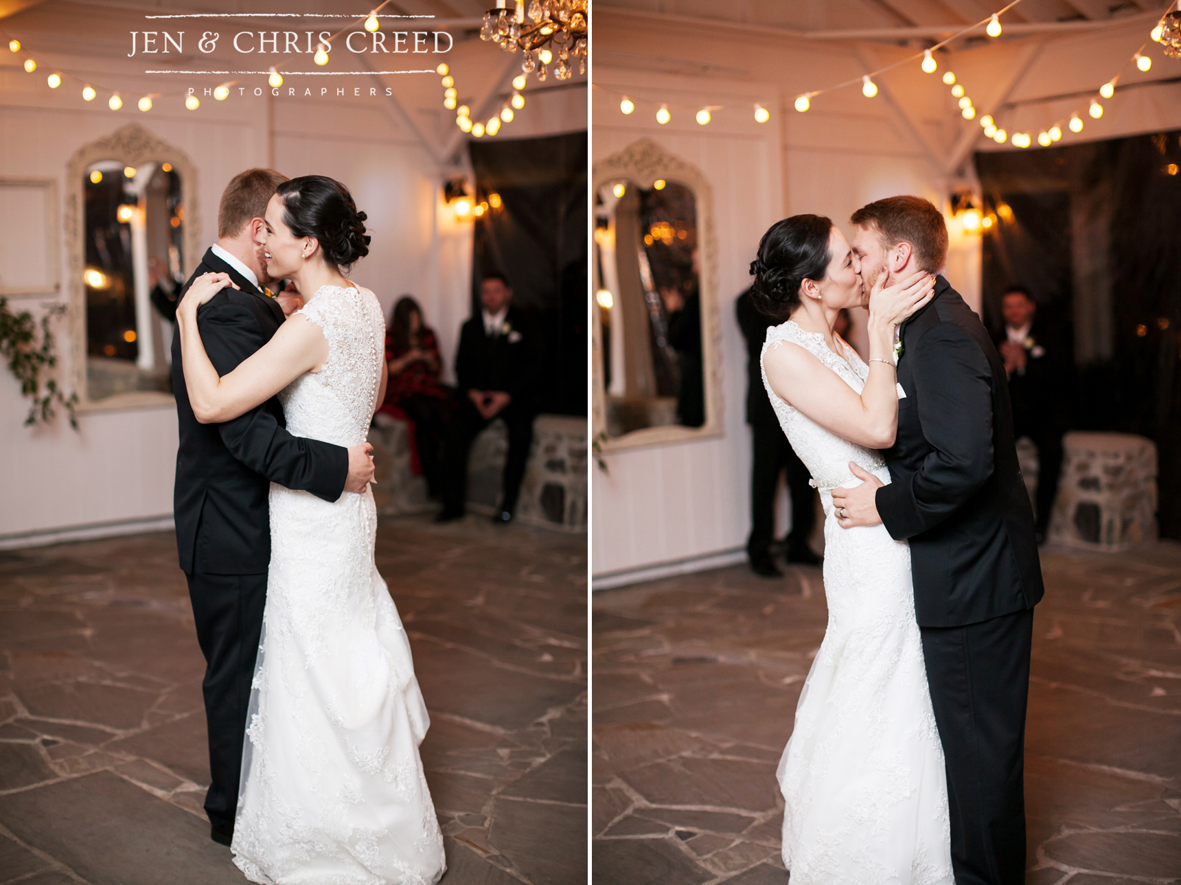 first dance with twinkle lights