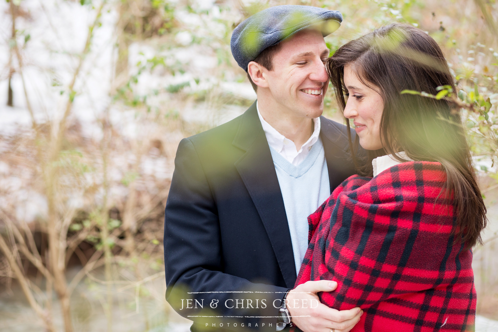 winter engagement session