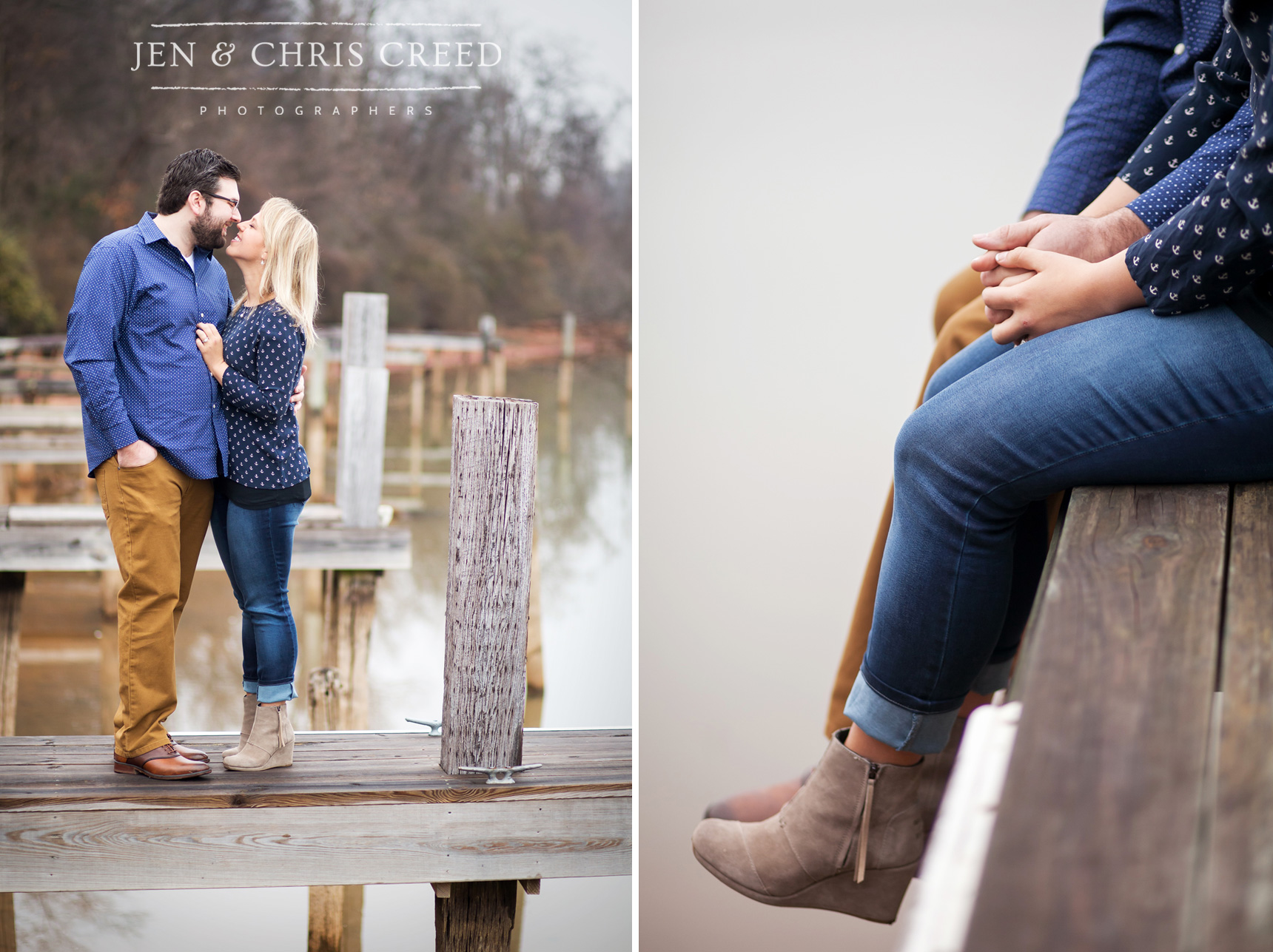 couple sitting on dock