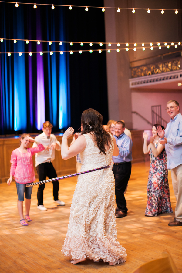 bride with hula hoop