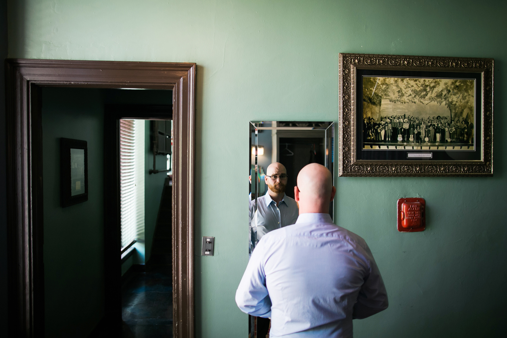 groom getting dressed