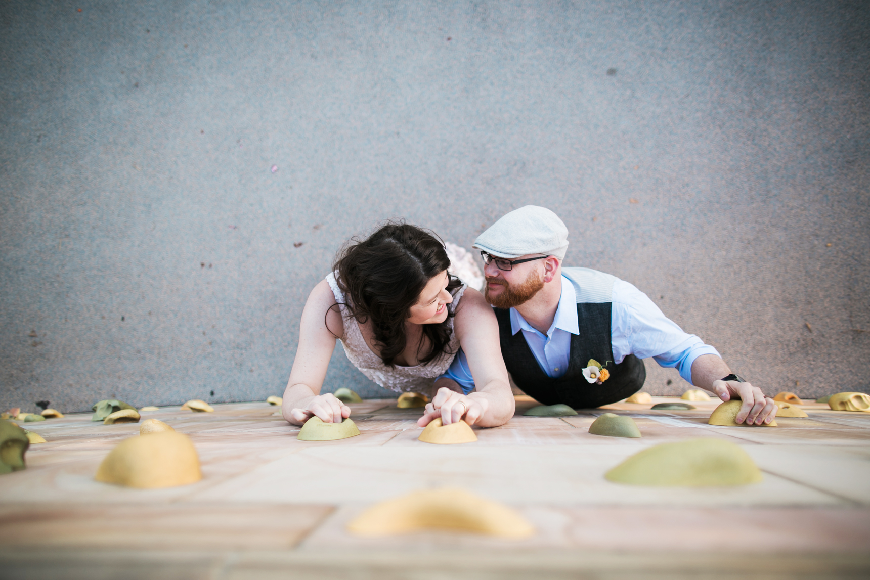 rock climbing wedding photos