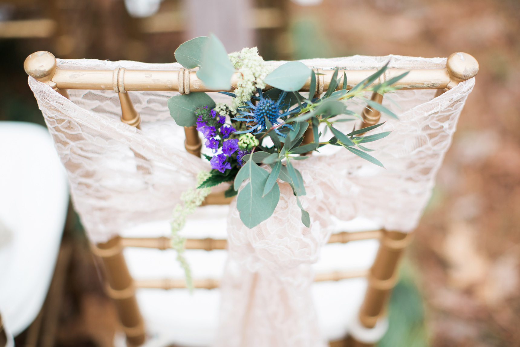 gold chiavari chair with pink lace tie back