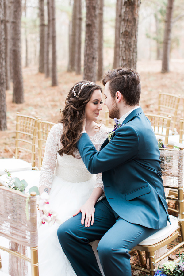 groom in navy tux