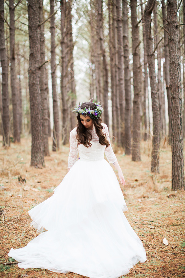 outdoor bridal portrait