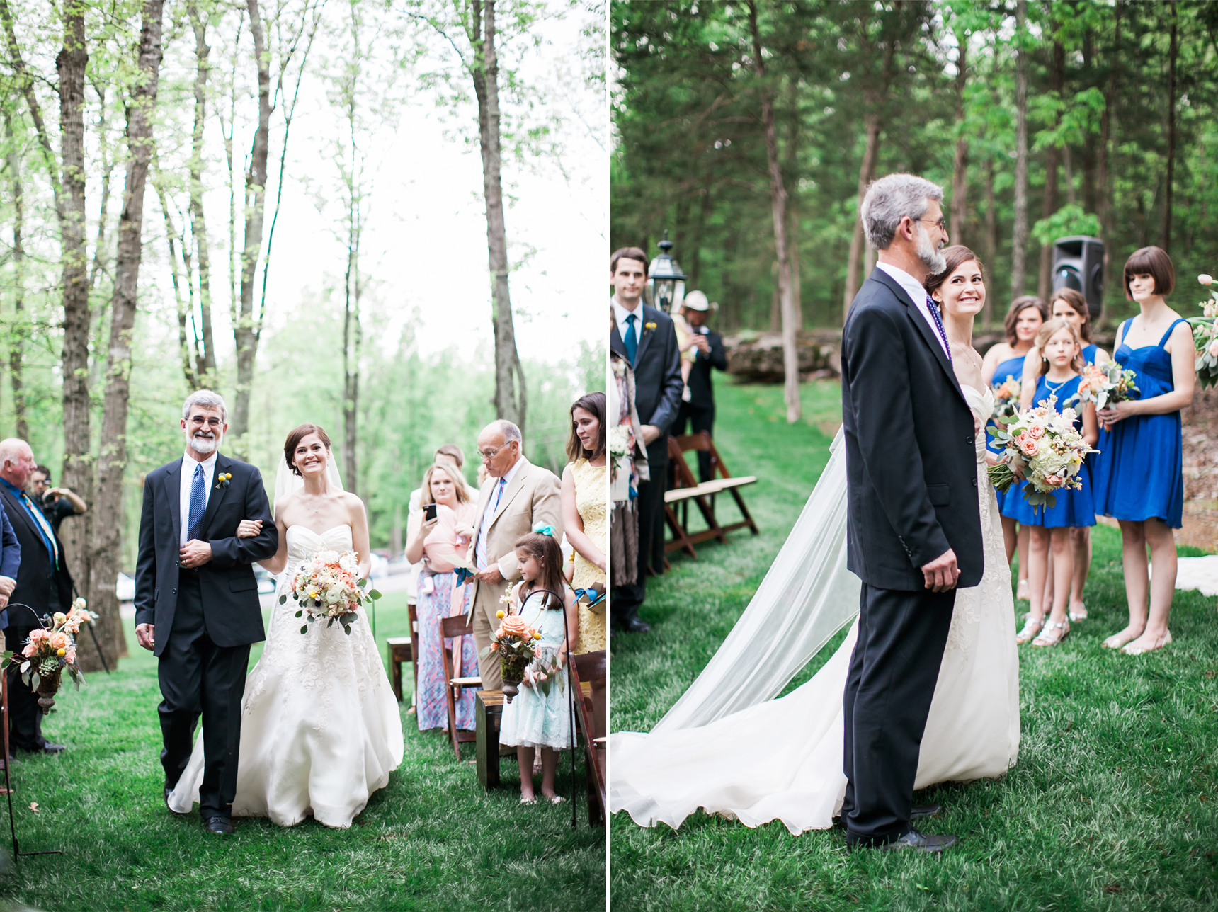 bride looking at dad