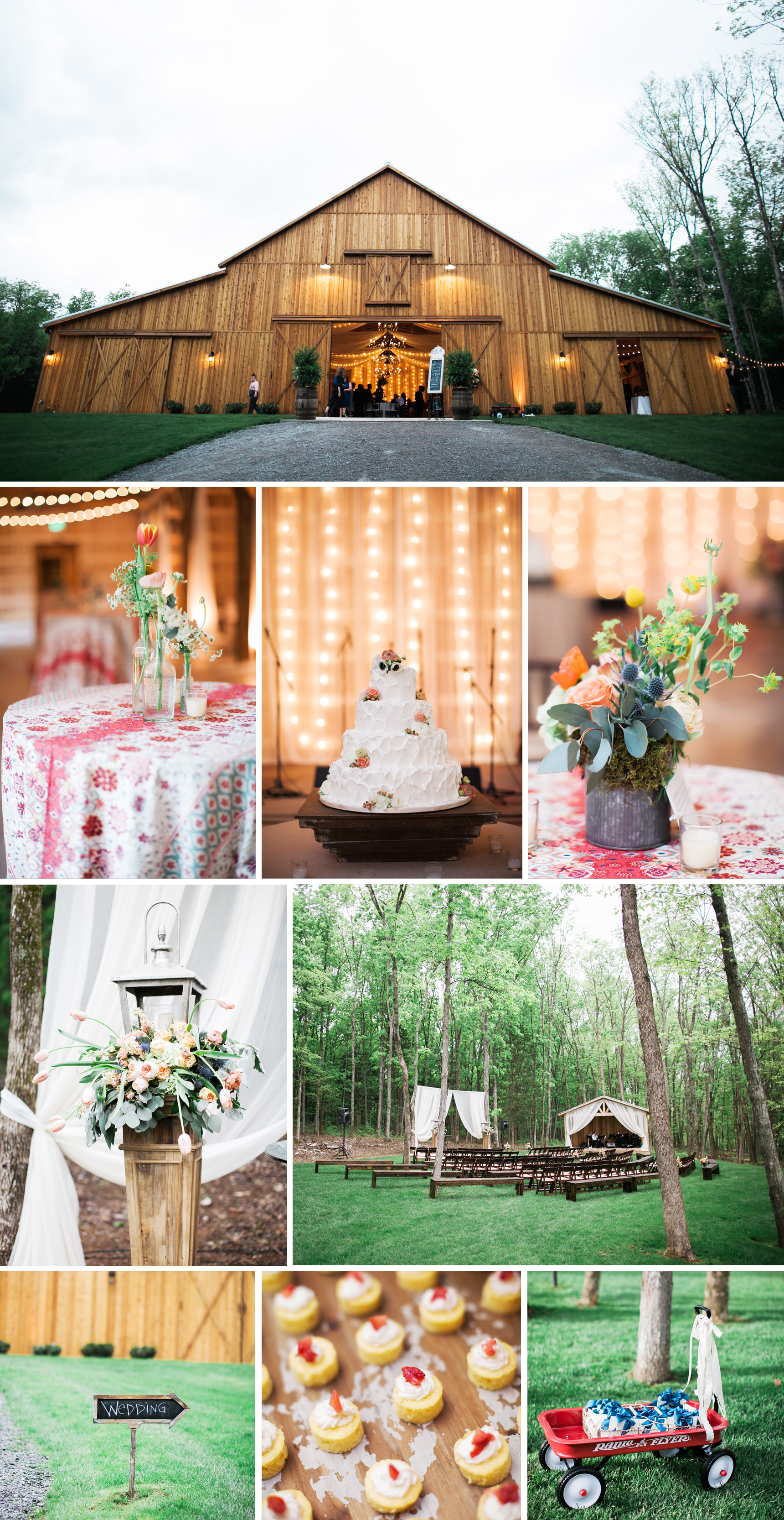 colorful barn wedding