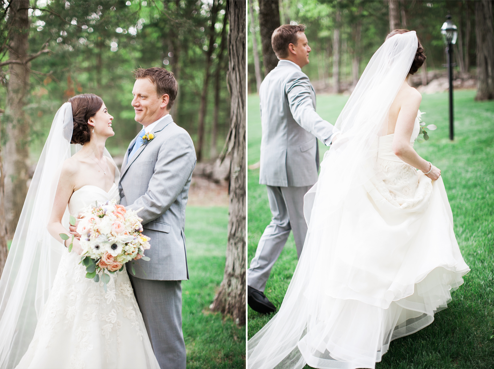 Saddle Woods farm bride and groom