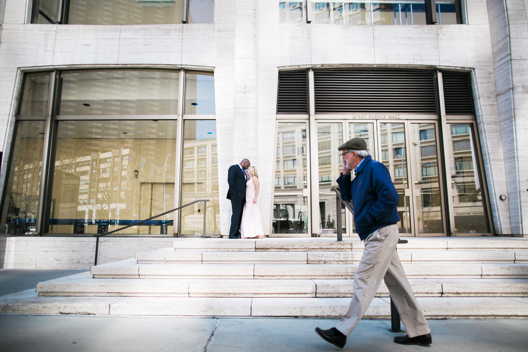 couple outside Lincoln Center