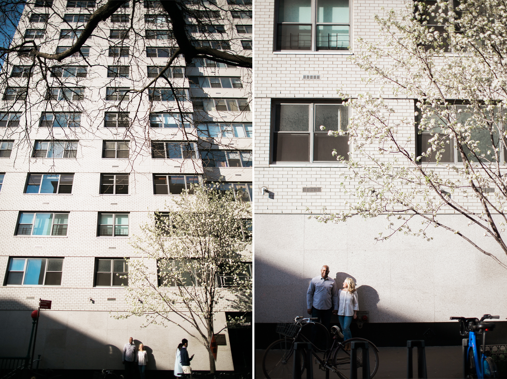 light and shadows engagement photos