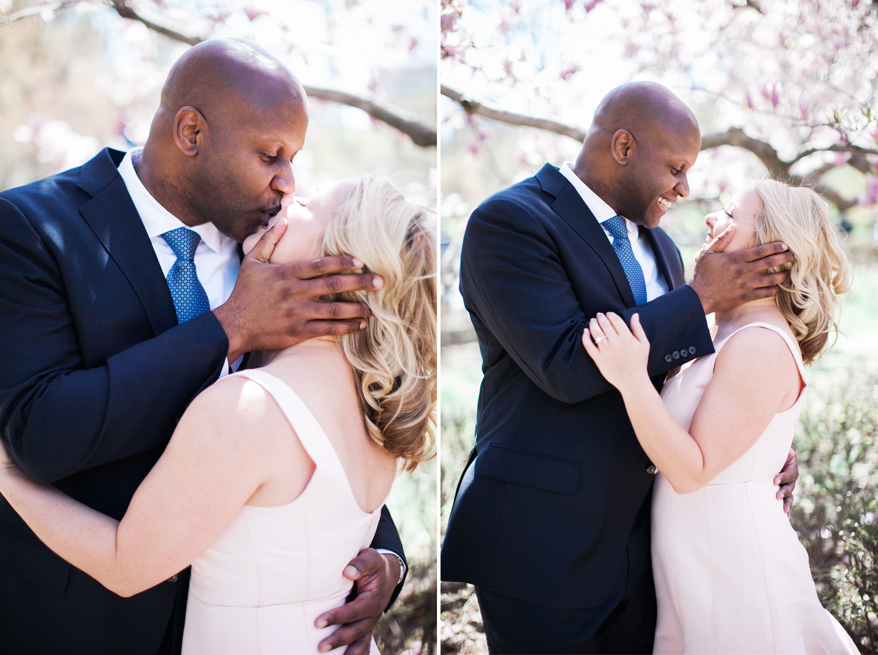 spring engagement photos in Central Park