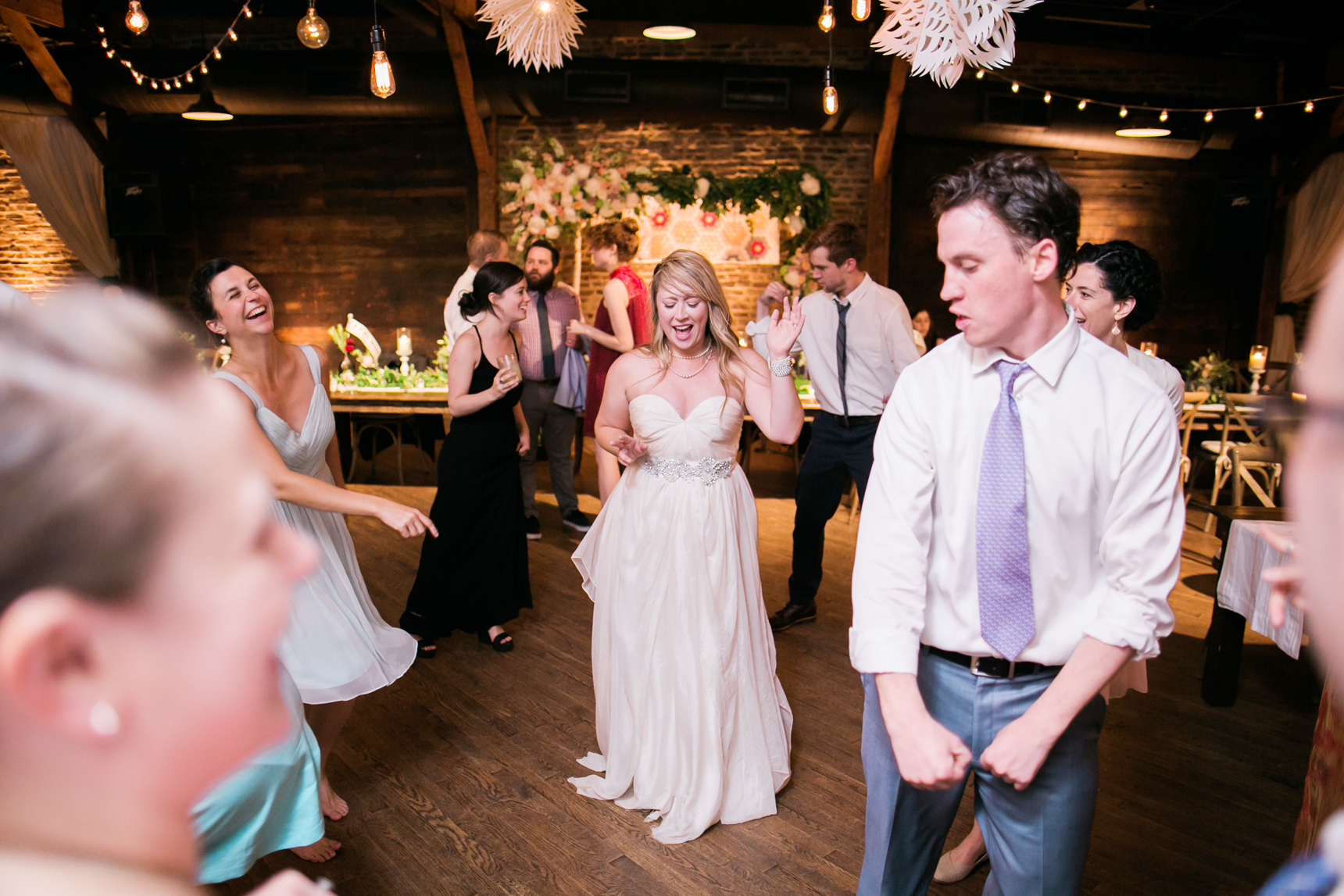 Bride dancing at reception